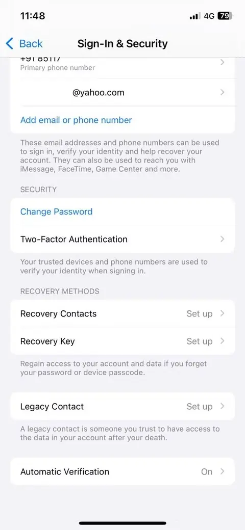 تنظیمات احراز هویت دومرحلهای حساب Apple در iPhone