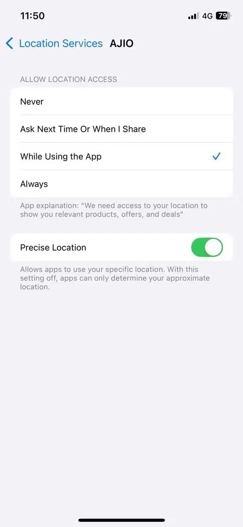 دسترسی برنامه به موقعیت مکانی در iPhone
