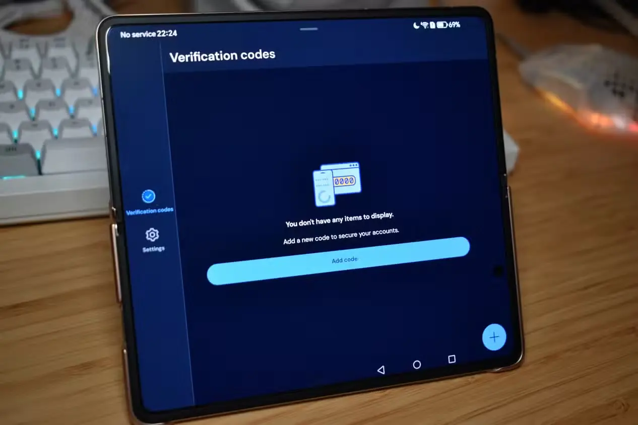 صفحهٔ بدون کد اپلیکیشن احراز هویت Bitwarden