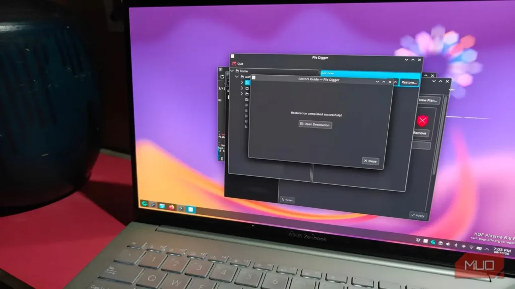 افزوده‌شدن پشتیبان‌گیری آسان به KDE Plasma 6.8 و آزمایش نسخهٔ بتا برای سنجش آمادگی آن