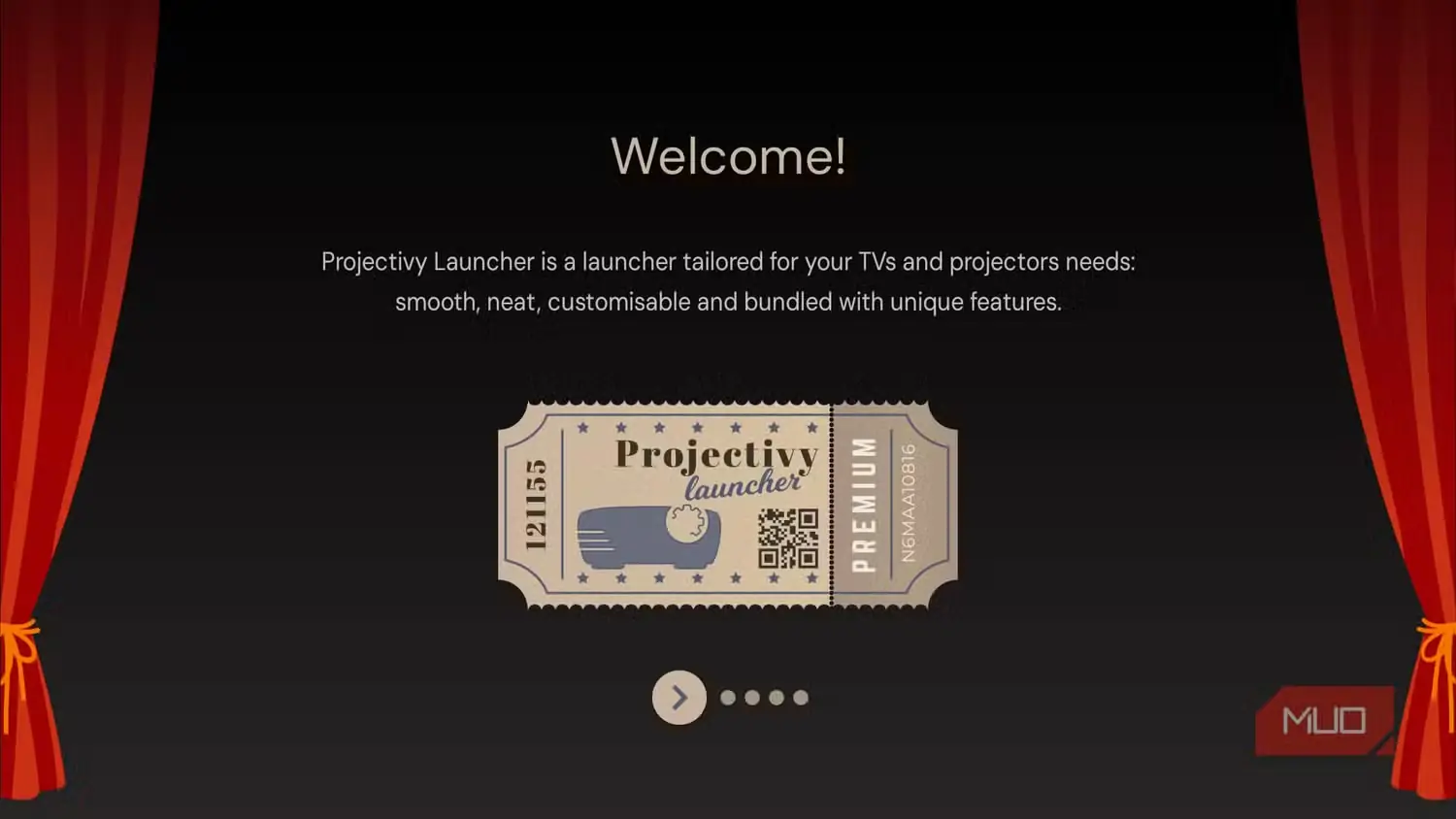 نمای Projectivy Launcher در دستگاه Fire TV