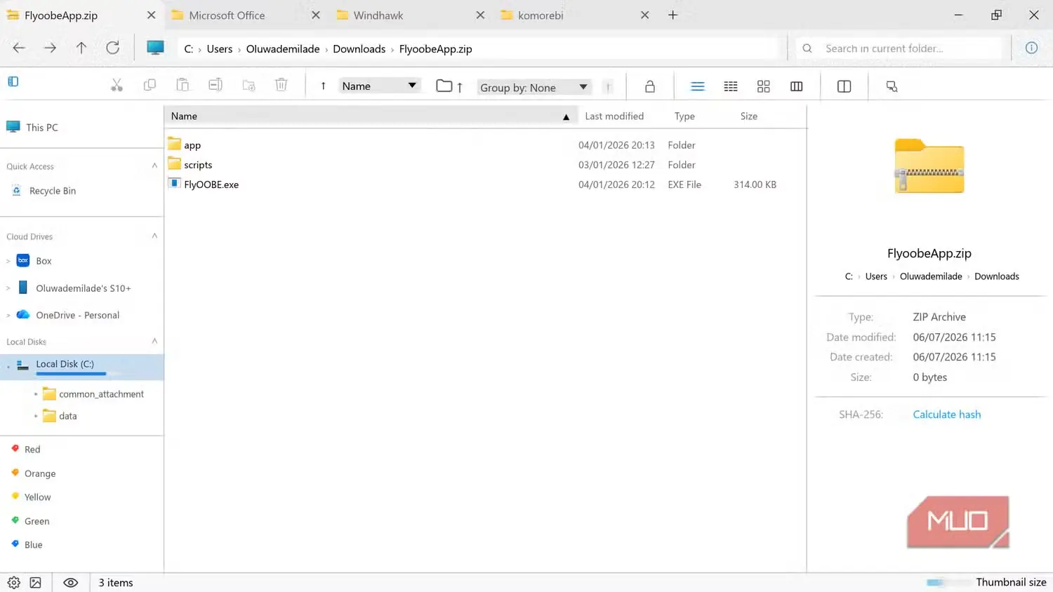 نمایش محتوای فایل ZIP در Windows File Explorer