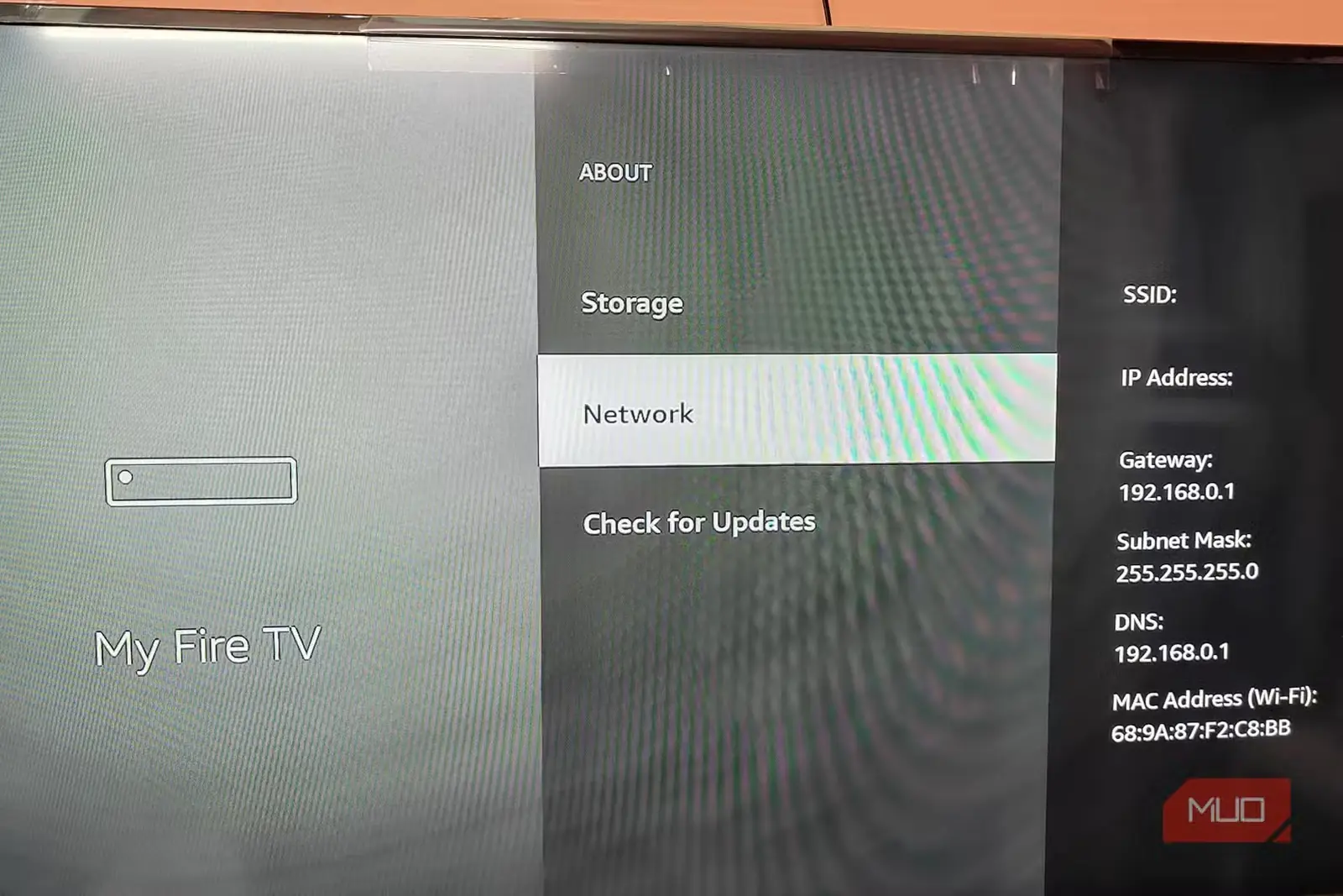 تنظیمات شبکه در Fire TV Stick