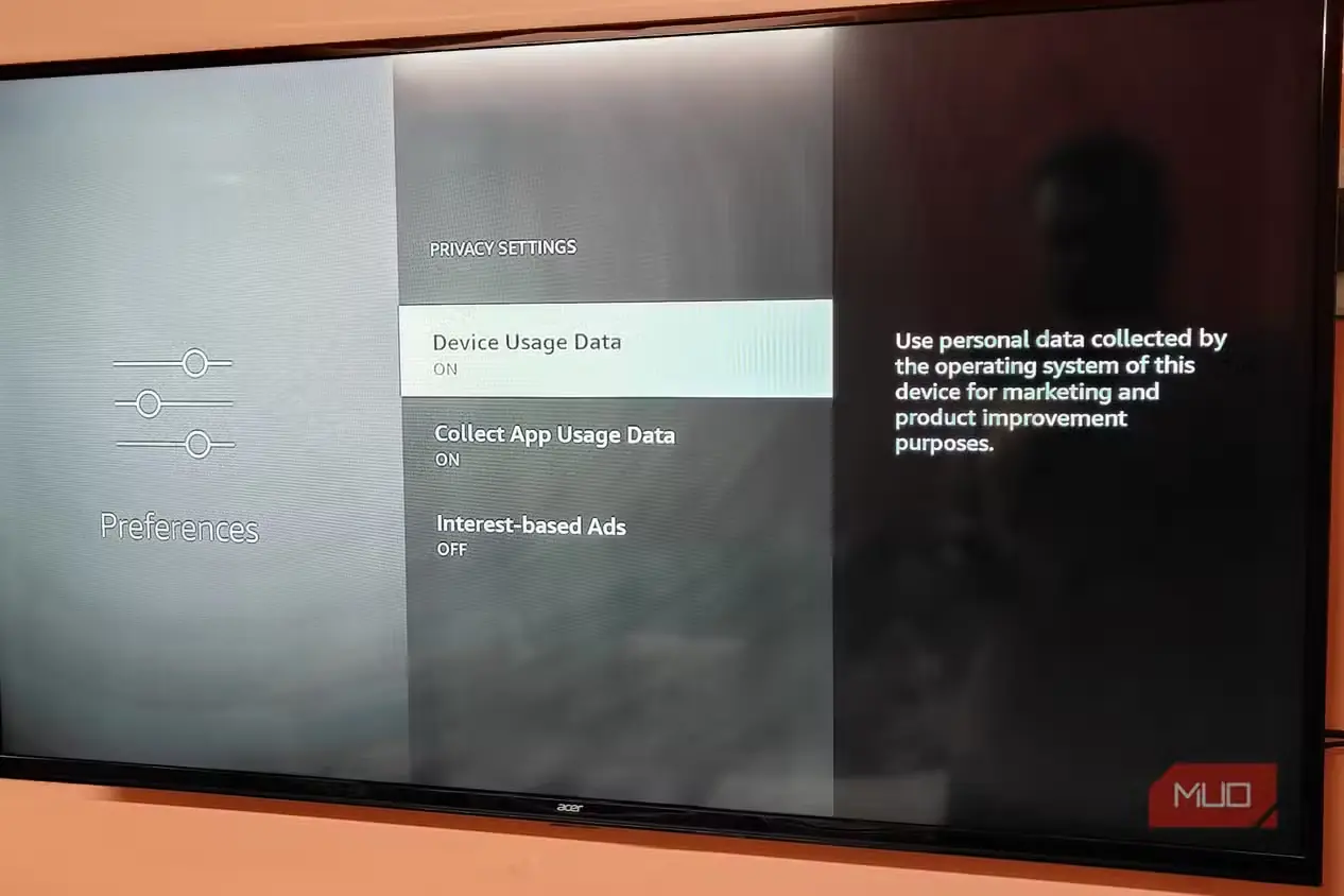 تنظیمات مصرف دستگاه و دورسنجی در Fire TV Stick