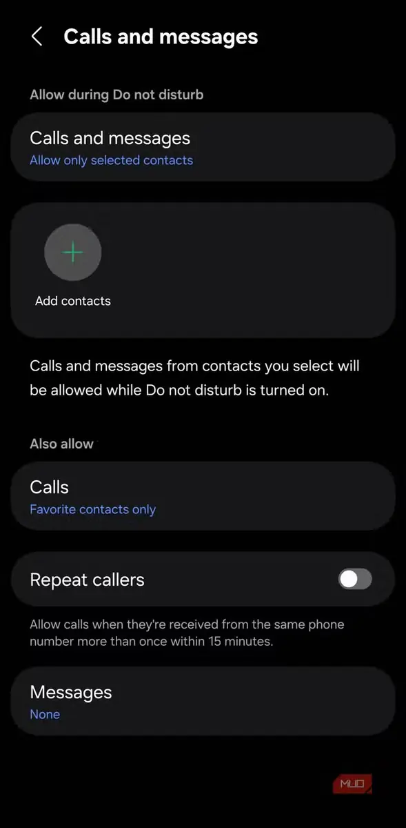 کلید تماسگیرندگان تکراری در Samsung Galaxy