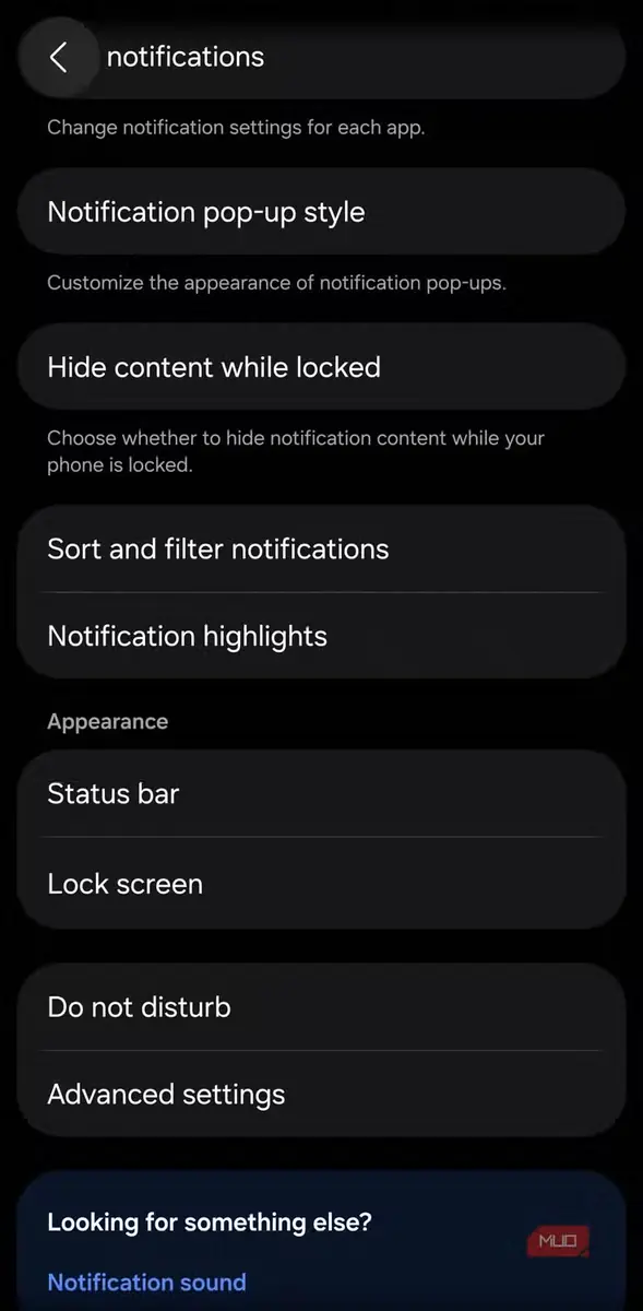 یافتن گزینه مزاحم نشوید در تنظیمات Galaxy