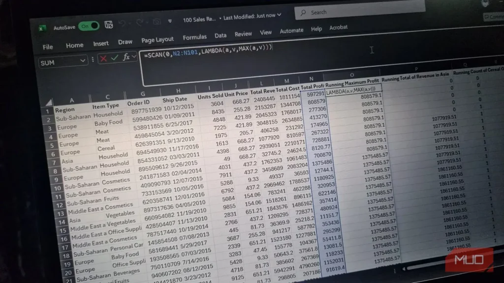پس از آشنایی با تابع SCAN در Excel، دیگر فرمول‌ها را به شیوه گذشته نخواهید ساخت