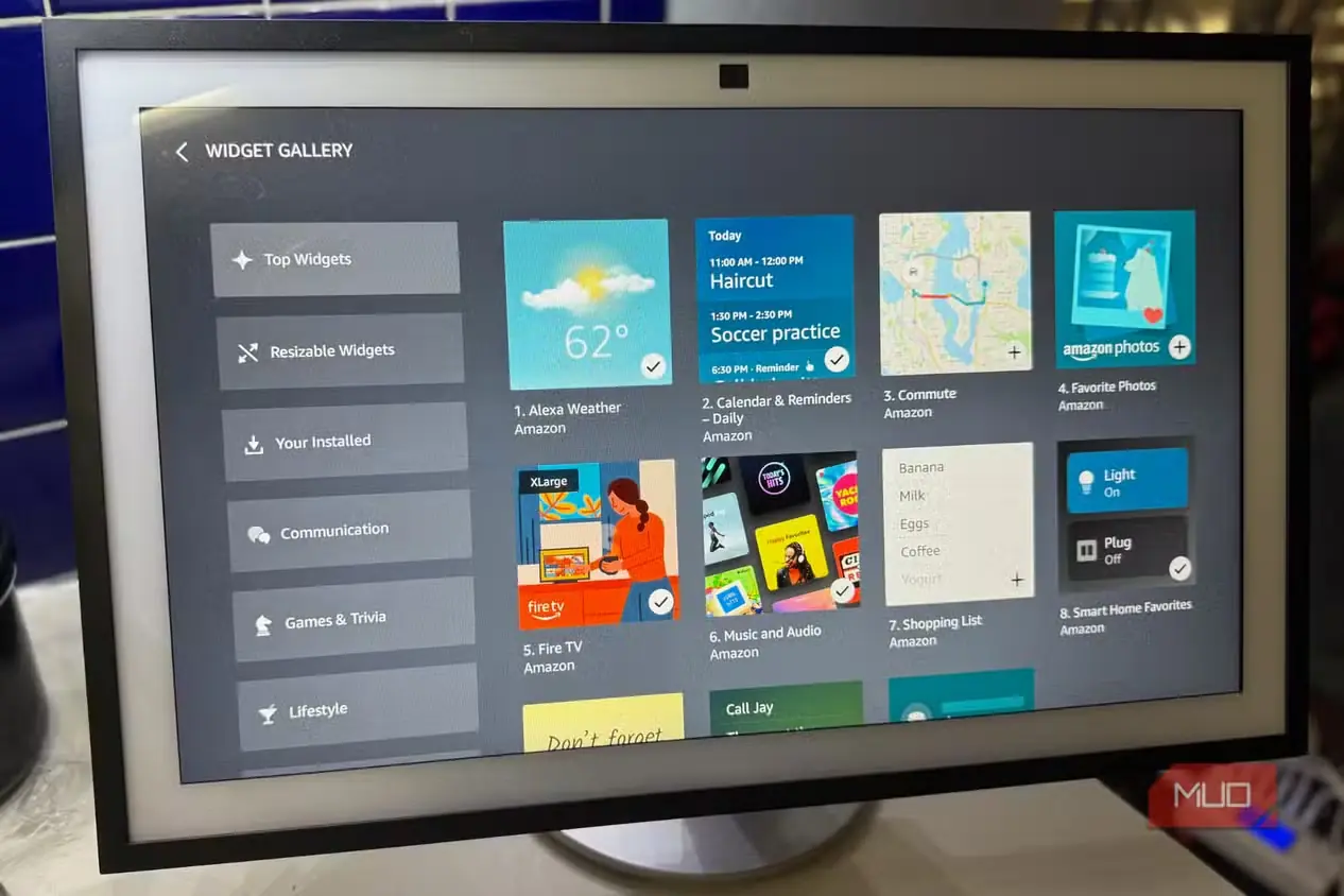 گالری ابزارکهای Amazon Echo Show 21