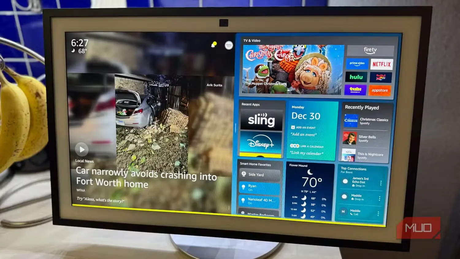 صفحه اصلی دستگاه Amazon Echo Show