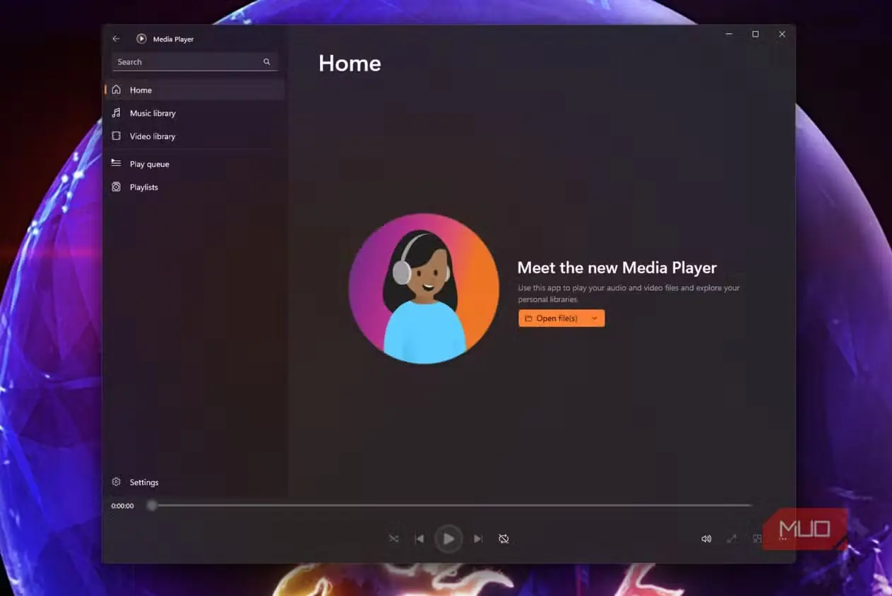 نماگرفت برنامه Windows Media Player در ویندوز