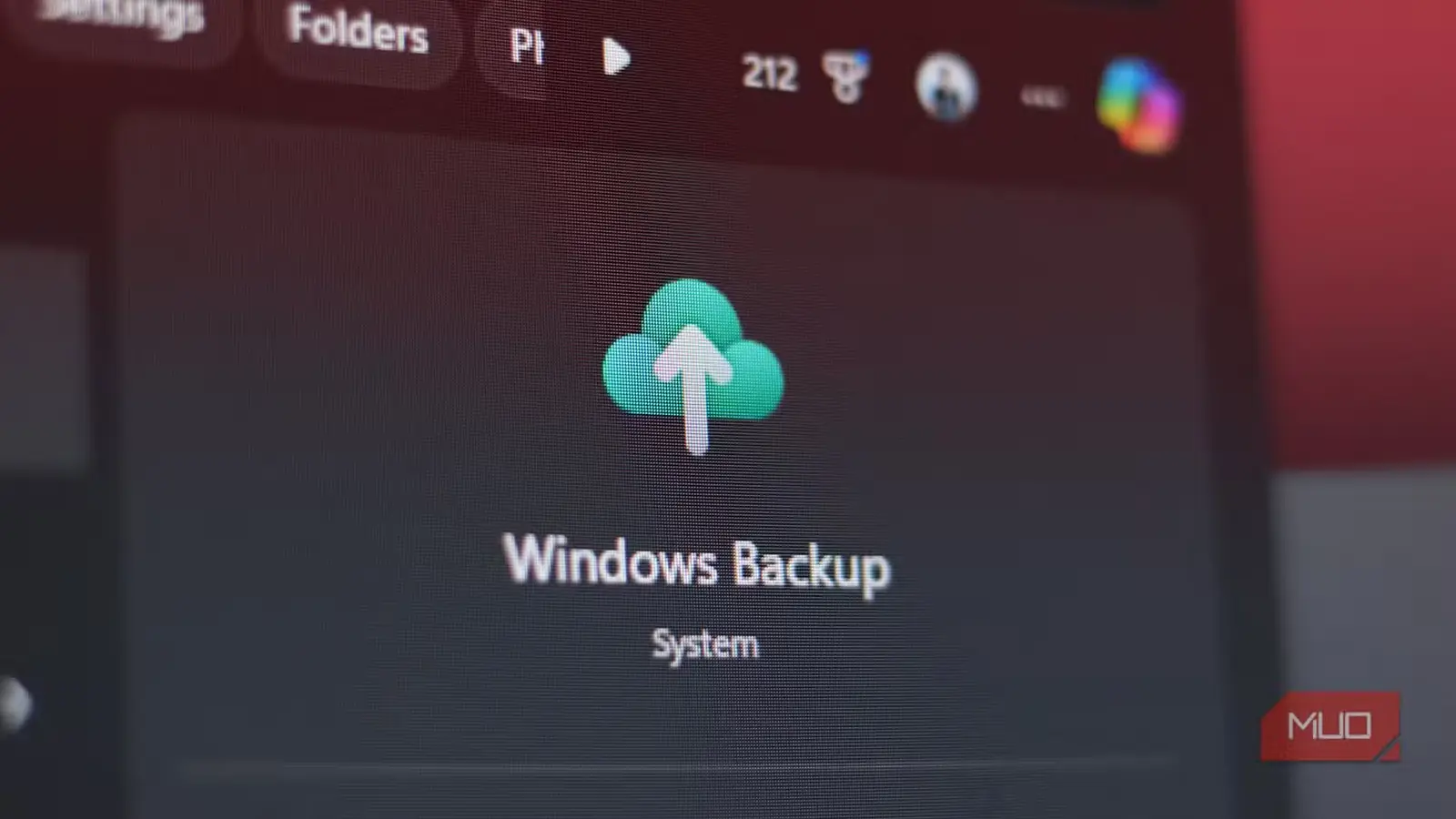 برنامهٔ Windows Backup در منوی شروع Windows 11