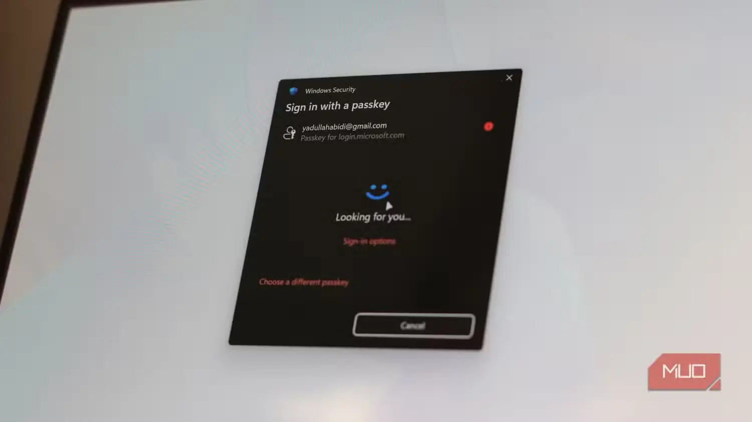 درخواست گذرکلید Windows در محیط Windows Hello
