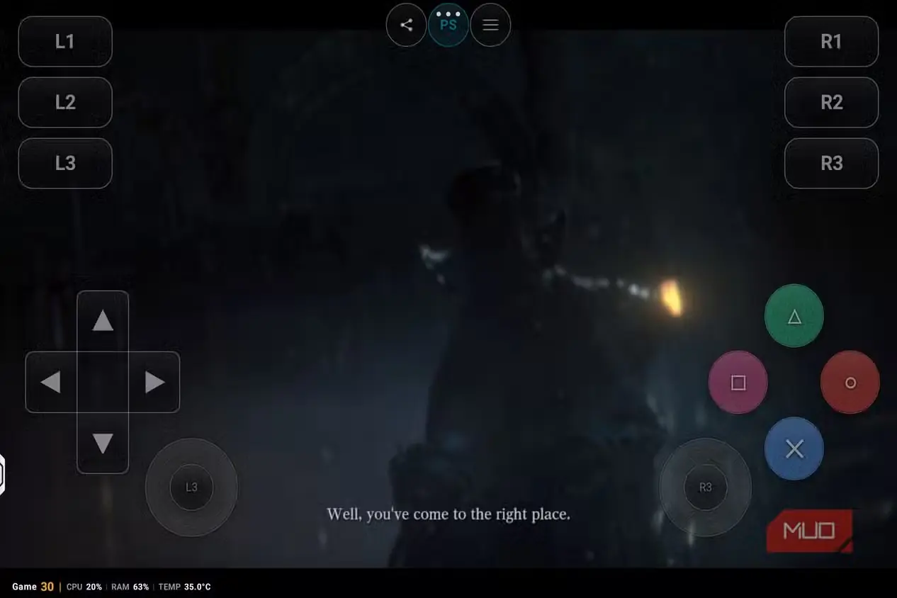 نمای اجرای بازی Bloodborne در Bachata S4