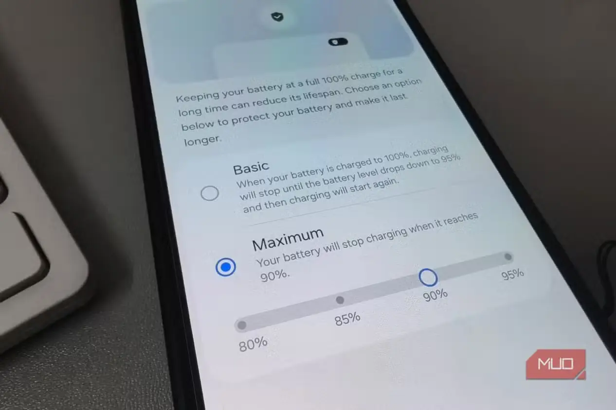 تنظیمات محافظت از باتری در گوشی Samsung Galaxy
