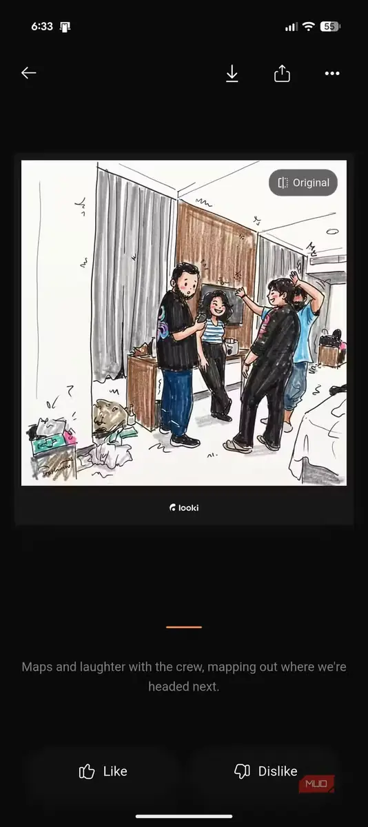قاب ساده داستان مصور ساختهشده با Looki L1