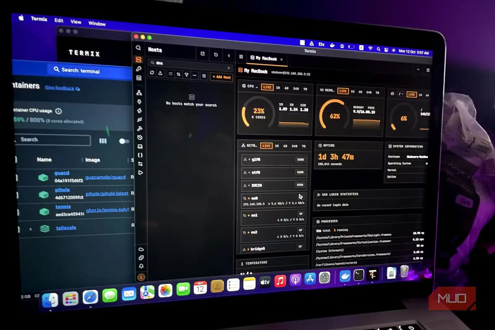 نمایی از Termix در macOS