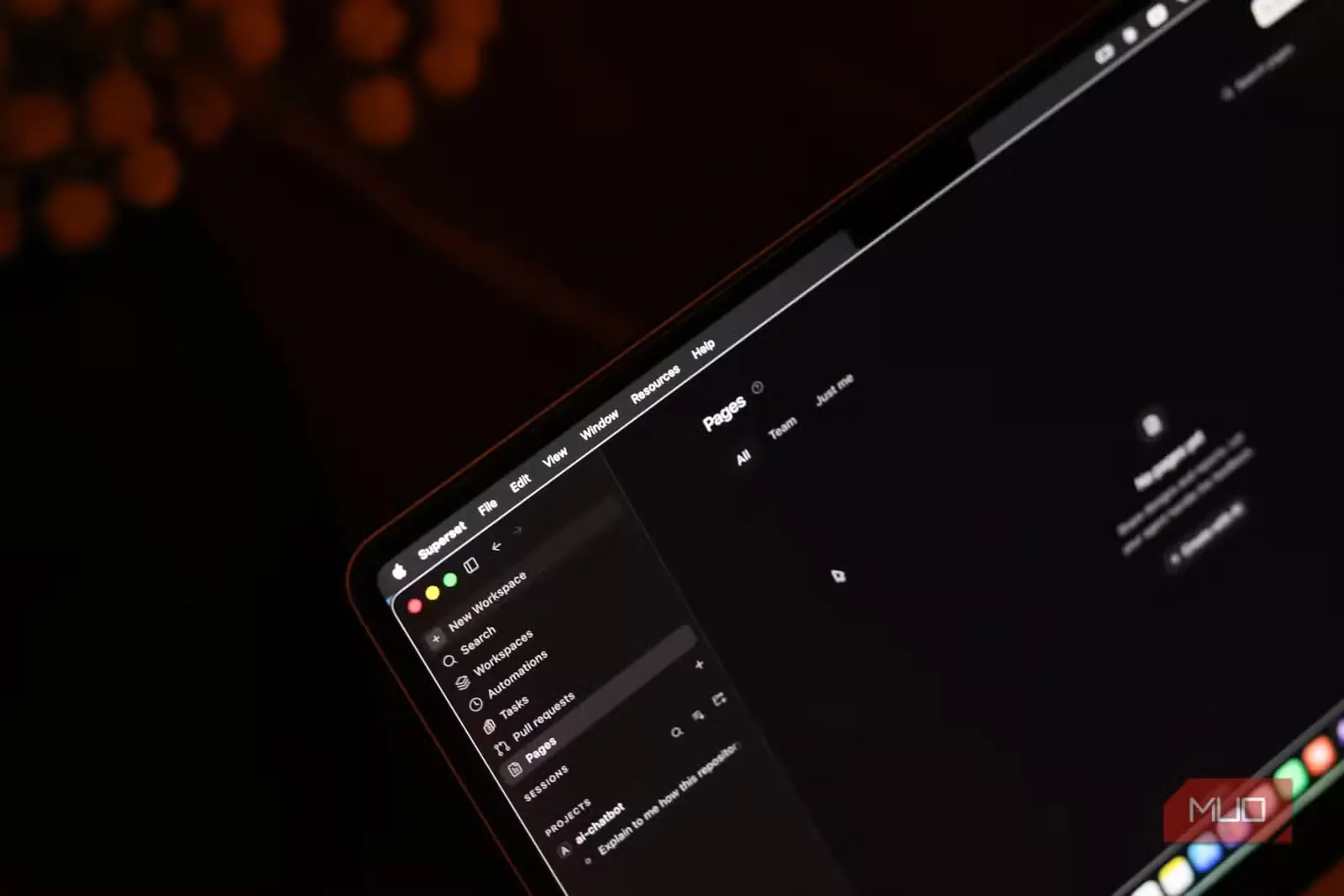 نمای نزدیک محیط Superset IDE