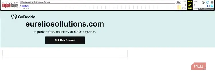 تصویر 02a از دامنه هدایتشده سایت کلاهبرداری در Wayback Machine