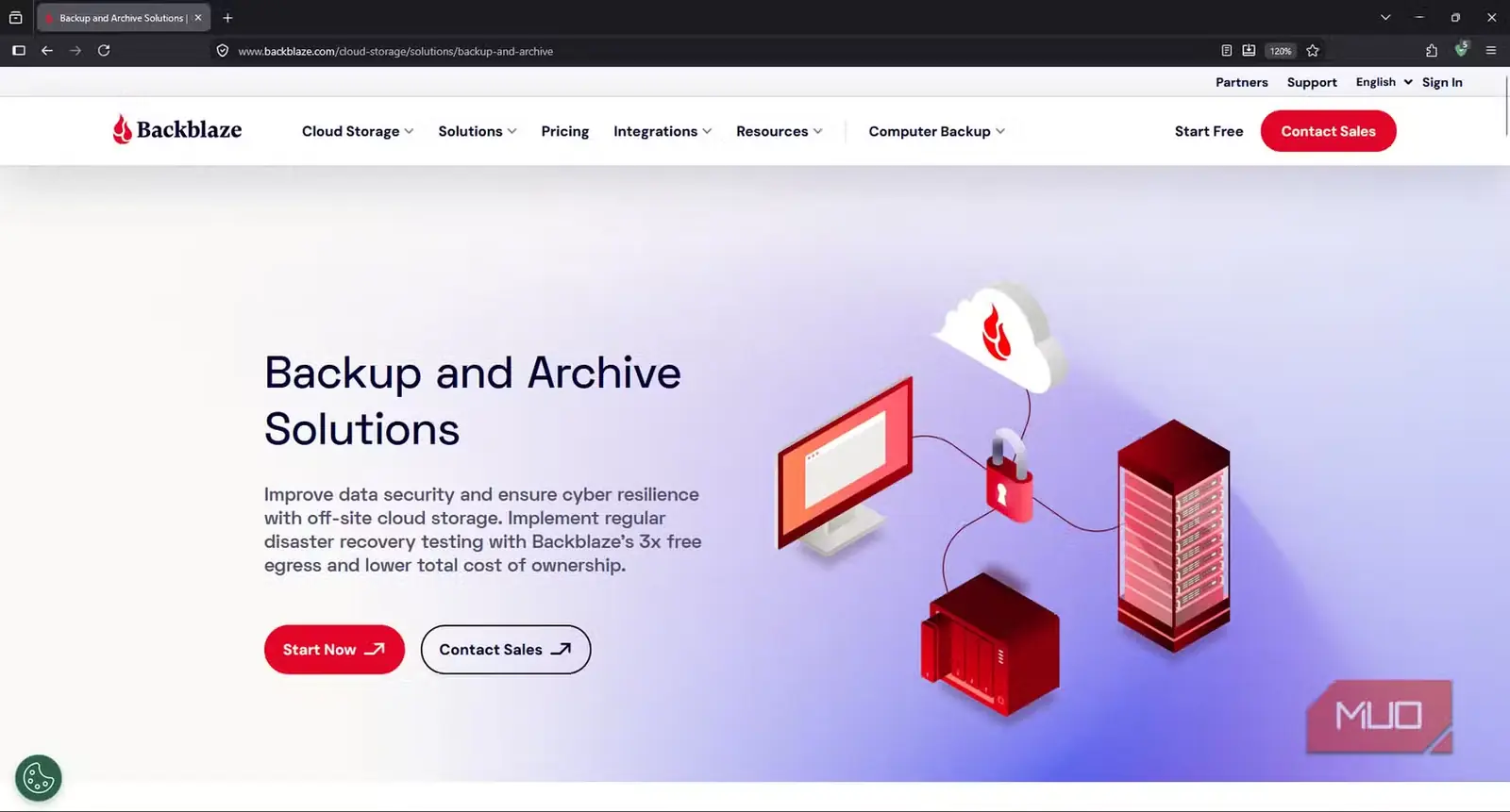 صفحهٔ آغازین راهکارهای پشتیبانگیری و بایگانی Backblaze B2