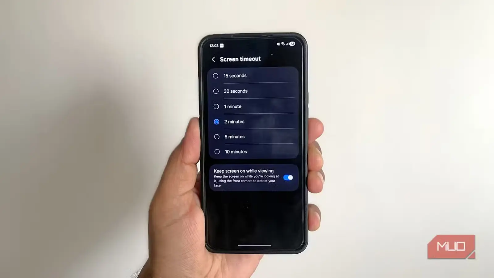 منوی زمان خاموش‌شدن صفحه در گوشی Android