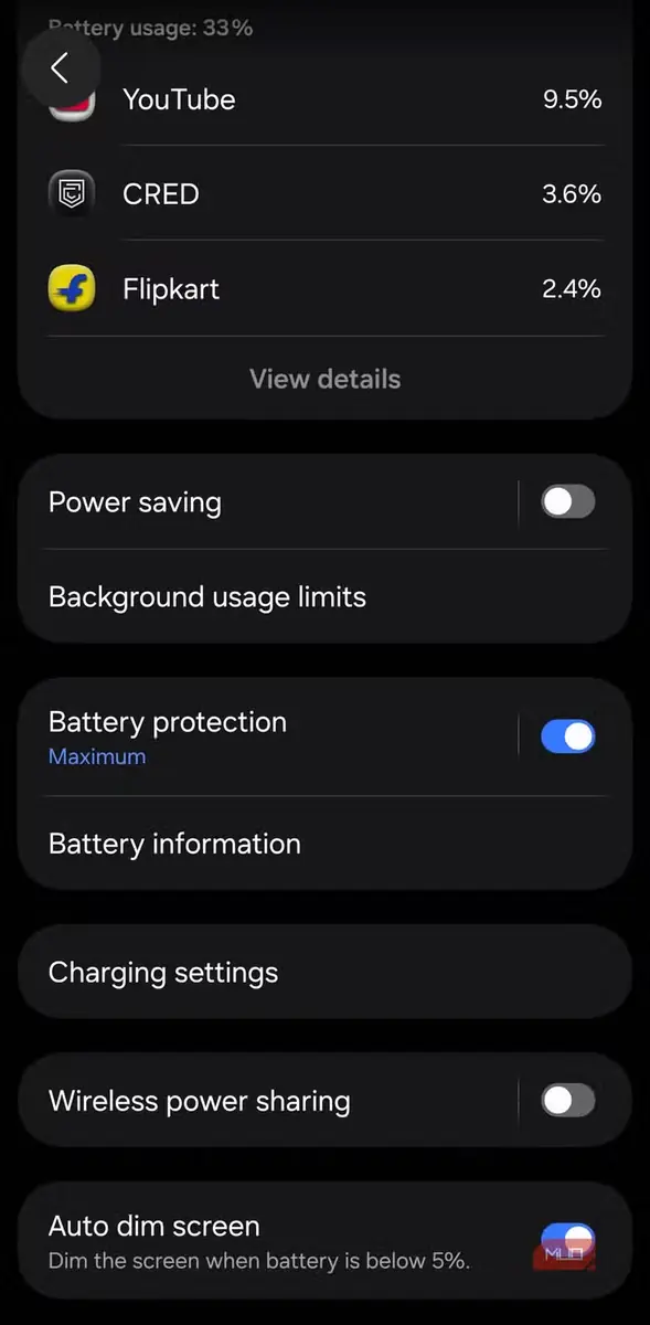 محدودیت‌های مصرف پس‌زمینه در گوشی Samsung