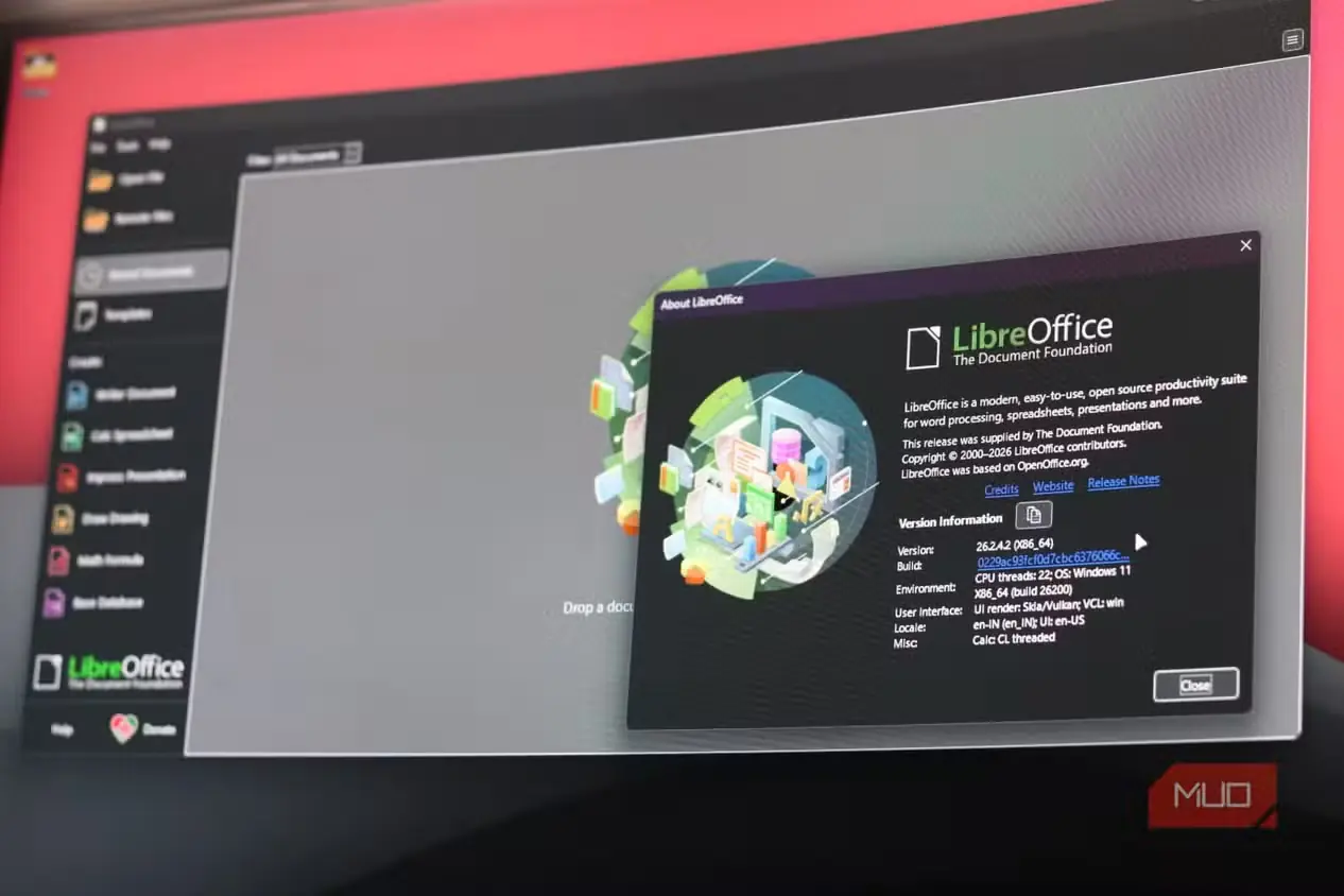 اجرای LibreOffice در محیط Windows 11