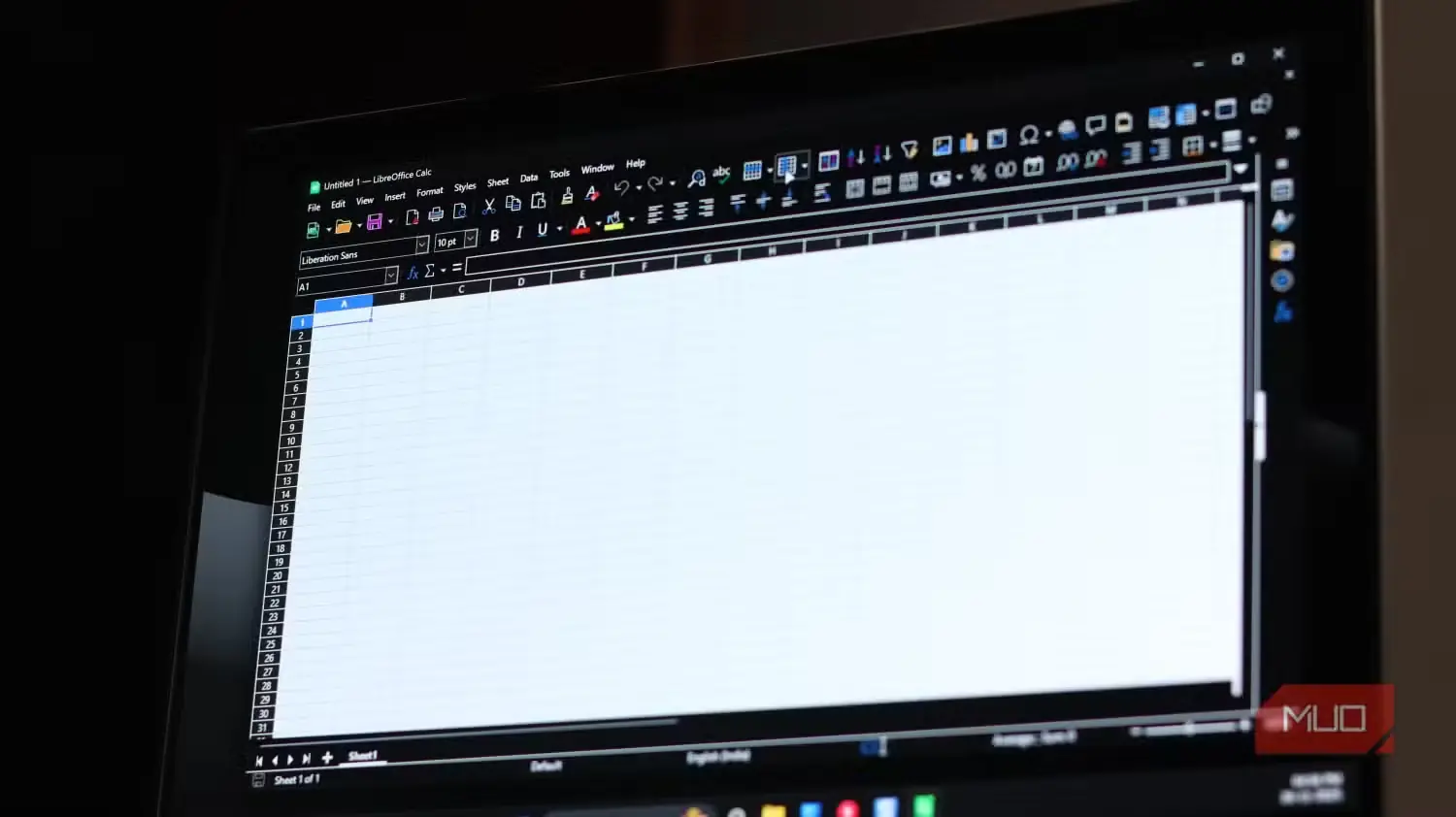اجرای LibreOffice Calc در محیط Windows 11