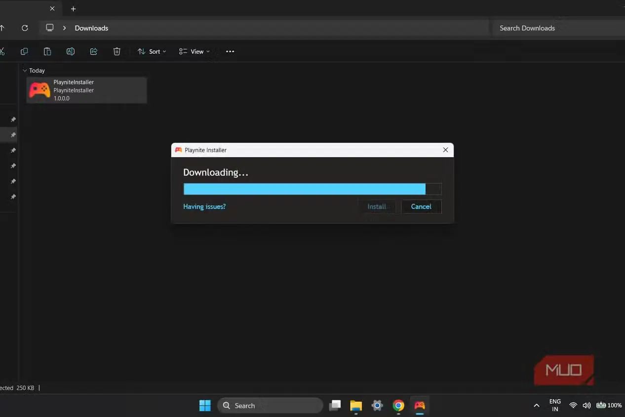 صفحه دریافت منابع Playnite در Windows