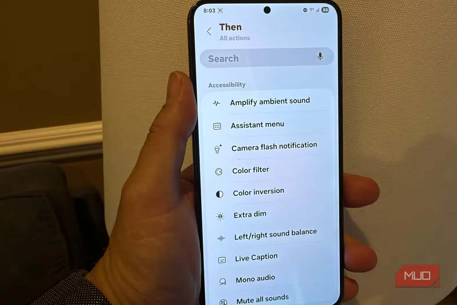 گزینههای حالتها و روالها در گوشی Samsung