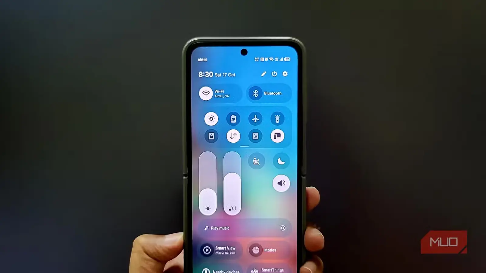 مرکز کنترل گوشی Android و منوی تنظیمات سریع