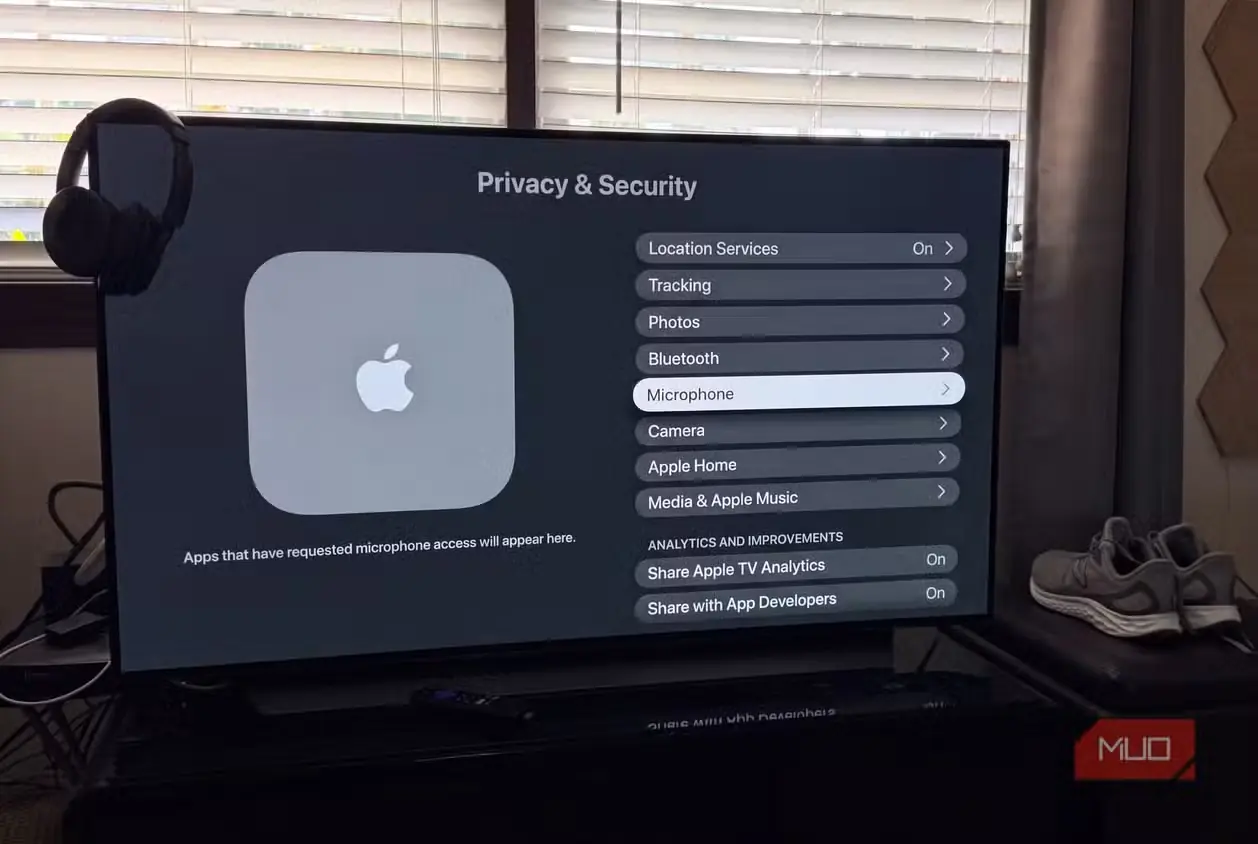 تنظیمات میکروفون Apple TV