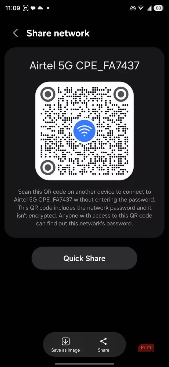 رمزینه QR برای هم‌رسانی شبکه Wi_Fi