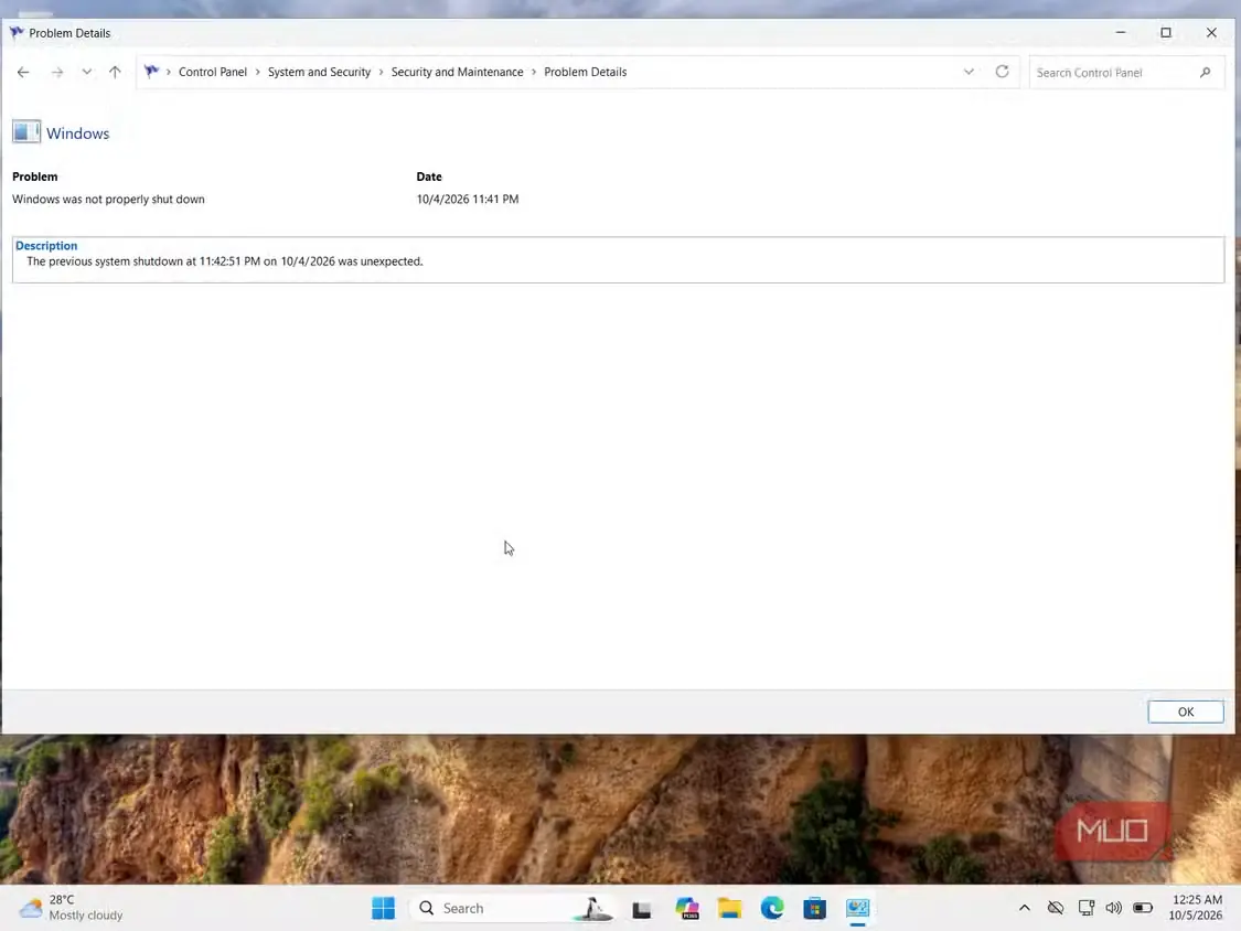 جزئیات مشکل در کنترل پنل Windows برای خاموششدن غیرمنتظره در اکتبر ۲۰۲۶