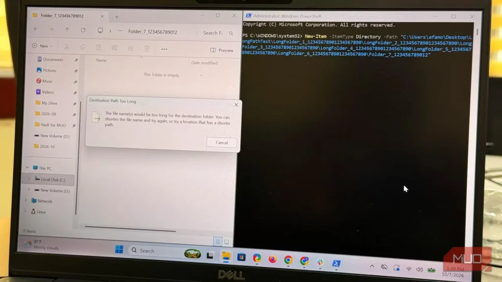ویندوز ۱۰ سال است راه‌حل خطای «نام فایل بیش از حد طولانی است» را دارد، اما هنوز باید آن را دستی فعال کنید