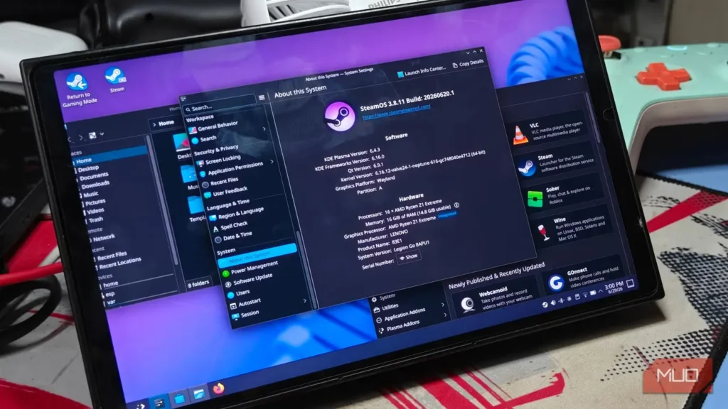 نمایی از اجرای بازی‌های SteamOS روی یک دستگاه Android