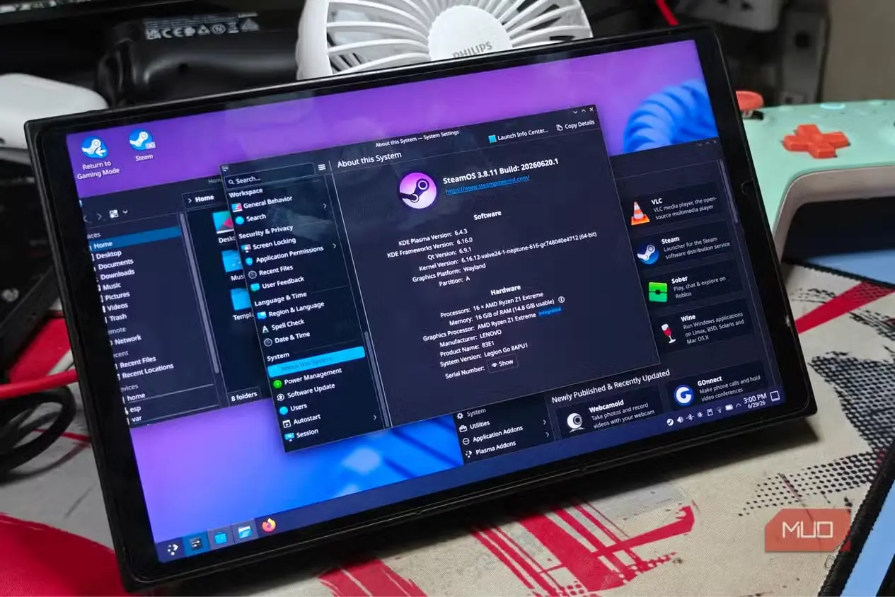 اجرای SteamOS روی کنسول دستی Lenovo Legion Go