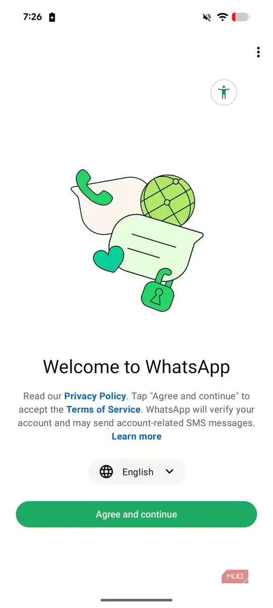 نمایی از WhatsApp در گوشی Pixel 8