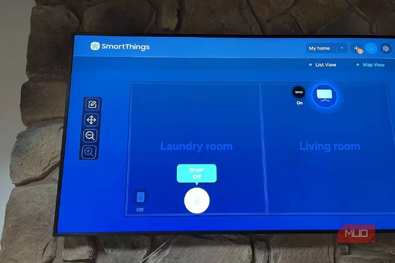 تنظیمات اتاق لباسشویی در Samsung SmartThings از طریق تلویزیون Samsung Frame TV