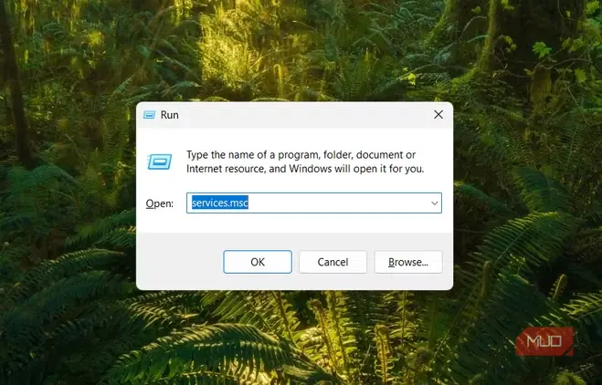 دسترسی به سرویسهای Windows از راه ابزار Run